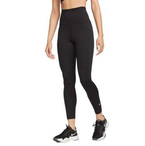 Nike Therma-FIT One Women's High-Waisted 7/8 Leggings (MEDIUM, Black/White)